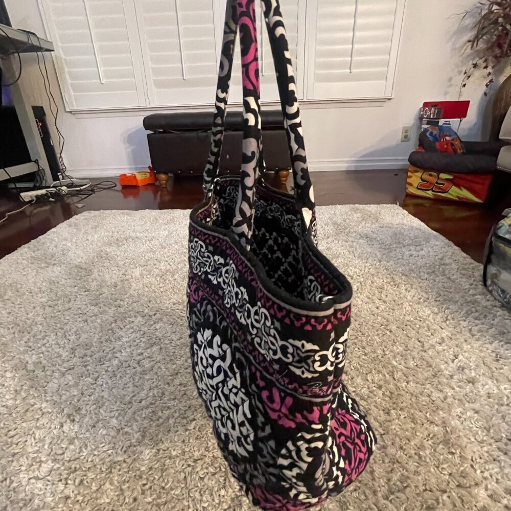 Vera Bradley Canterbury Tote – Canterberry Magenta Retired Print - Picture 10 of 10
